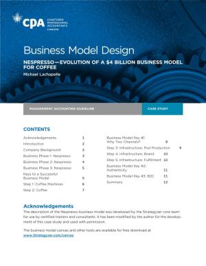 Business Model Design: Case Study 1
