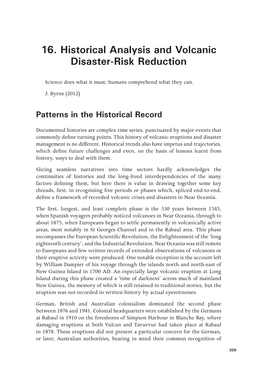 16. Historical Analysis and Volcanic Disaster-Risk Reduction