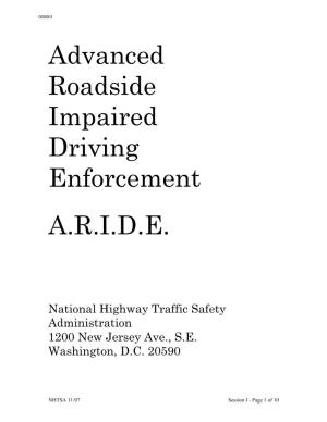 Advanced Roadside Impaired Driving Enforcement A.R.I.D.E