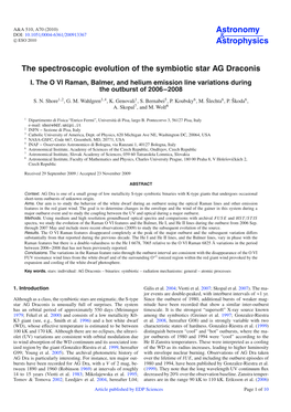 The Spectroscopic Evolution of the Symbiotic Star AG Draconis