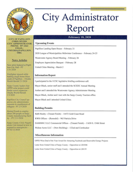 City Administrator Report