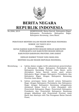 Berita Negara Republik Indonesia Tanggal 4 Juli 1950) Jo