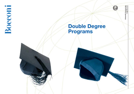 Double Degree Programs Contents