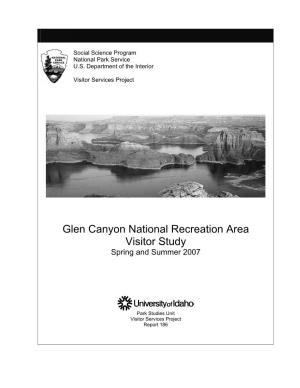 Glen Canyon National Recreation Area Visitor Study Spring and Summer 2007