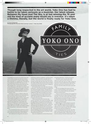 Yoko Ono Has Had to Battle to Be Taken Seriously As a Musician