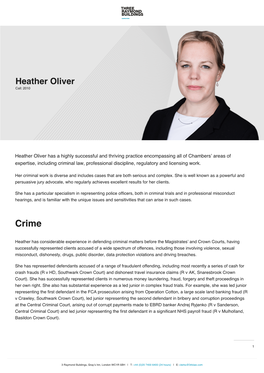 Heather Oliver Call: 2010