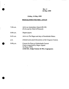 Rev. 2 10 May 1999 Friday, 14 May 1999 PROGRAMME for MRS