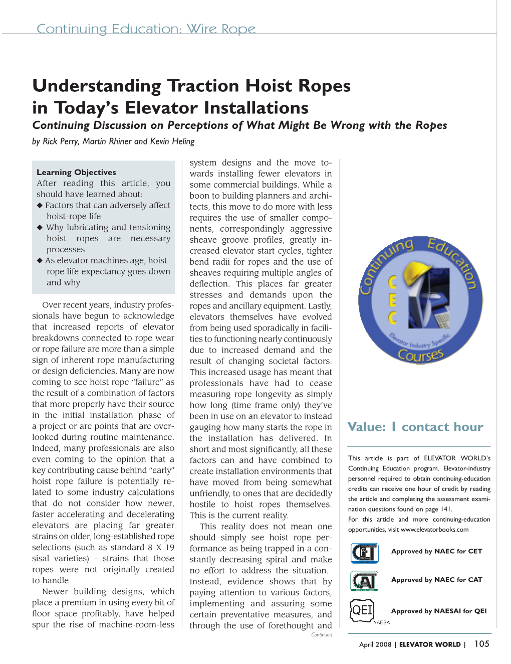 Understanding Traction Hoist Ropes in Today's Elevator Installations