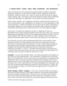 3. Named Rivers, Creeks, Peaks, Other Landmarks, and Destinations There Are Portions of Two Named Rivers (South Santiam and Blue