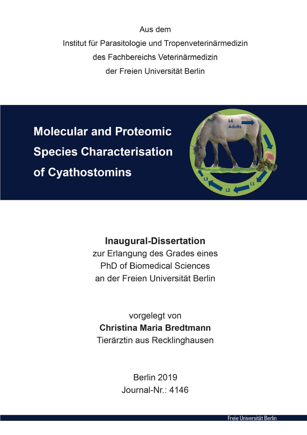 Lnaugural-Dissertation Zur Erlangung Des Grades Eines Phd of Biomedical Sciences an Der Freien Universität Berlin