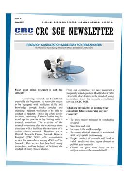 Crc Sgh Newsletter