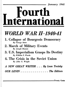 January 1941 Our • 0- Erna Lona WORLD WAR 11-1940-41 1