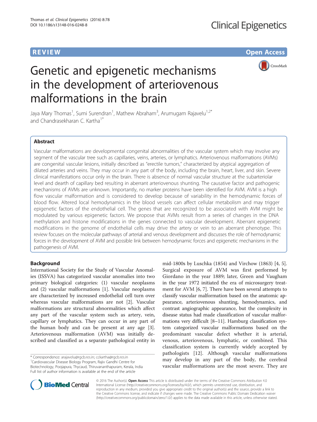 Genetic and Epigenetic Mechanisms in the Development