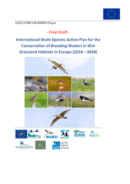 Final Draft - International Multi-Species Action Plan for the Conservation of Breeding Waders in Wet Grassland Habitats in Europe (2018 – 2028)
