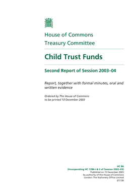 Child Trust Funds