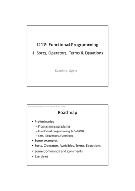 I217: Functional Programming 1