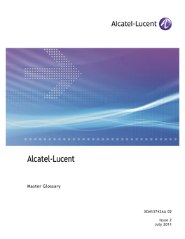 Alcatel-Lucent Master Glossary