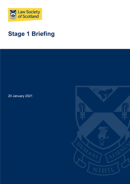 Stage 1 Briefing Culpable Homicide (Scotland) Bill