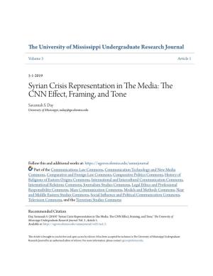Syrian Crisis Representation in the Media: the CNN Effect, Framing, and Tone