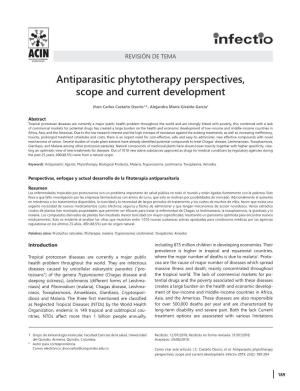 Antiparasitic Phytotherapy Perspectives, Scope and Current Development