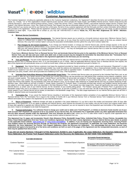 Customer Agreement (Residential)