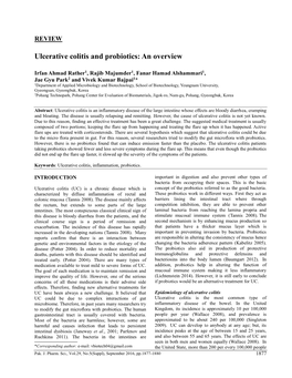 Ulcerative Colitis and Probiotics: an Overview