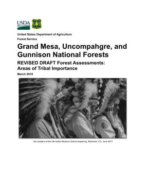 Grand Mesa, Uncompahgre, and Gunnison National Forests REVISED DRAFT Forest Assessments: Areas of Tribal Importance March 2018