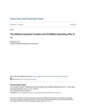 The Military-Industrial Complex and US Military Spending After 9/11," Class, Race and Corporate Power: Vol