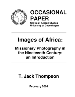 Thompson, Jack: Images of Africa