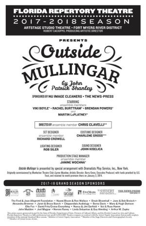 Outside Mullingar Is Presented by Special Arrangement with Dramatists Play Service, Inc., New York
