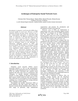 Archetypes of Enterprise Social Network Users