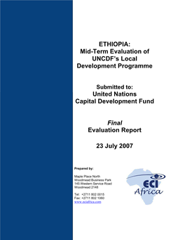 Ethiopia Final Evaluation Report