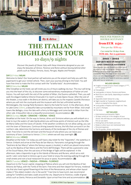 The Italian Highlights Tour