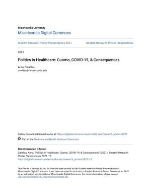 Politics in Healthcare: Cuomo, COVID-19, & Consequences