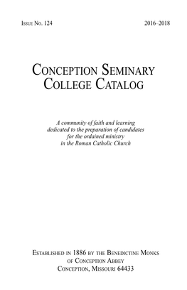 Conception Seminary College Catalog