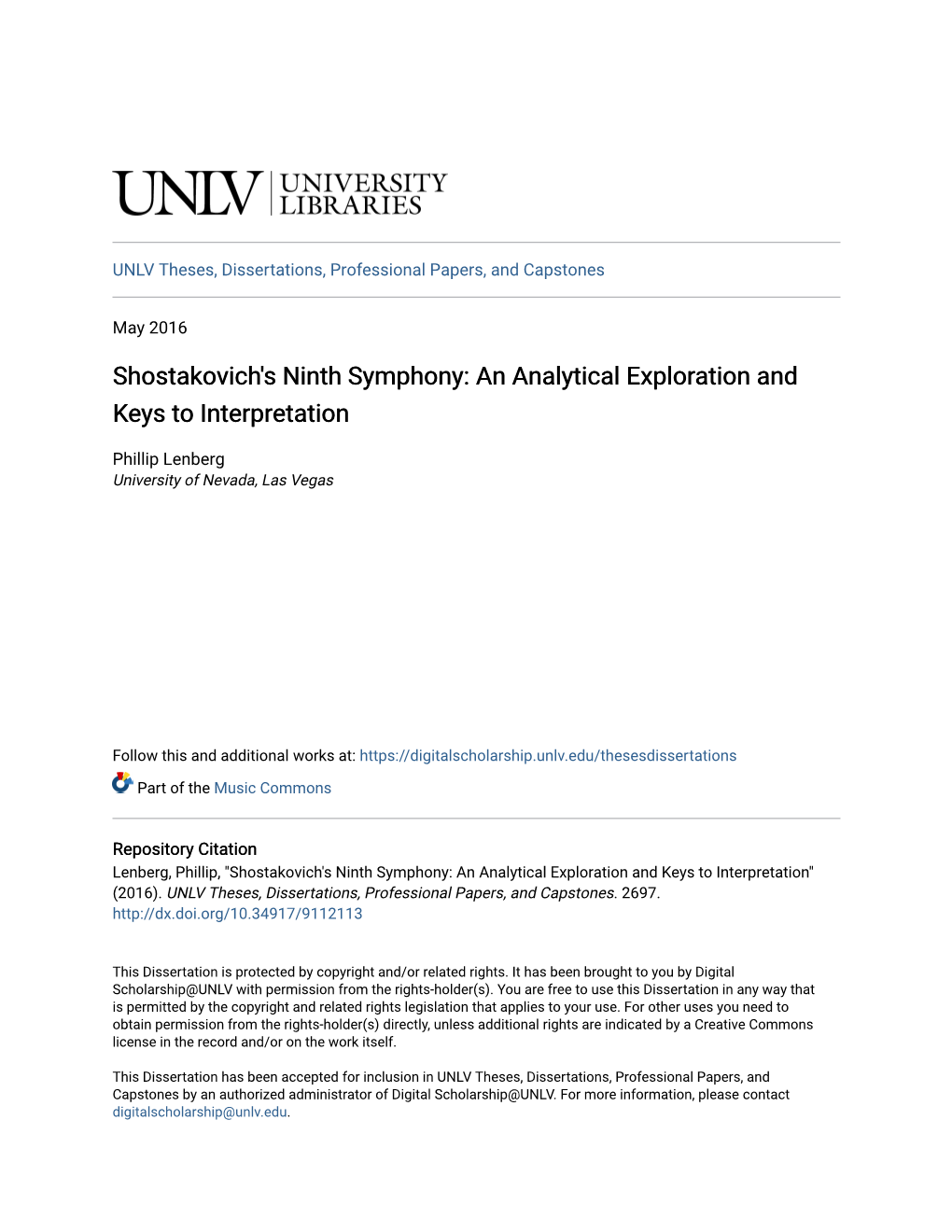 Shostakovich's Ninth Symphony: an Analytical Exploration and Keys to Interpretation