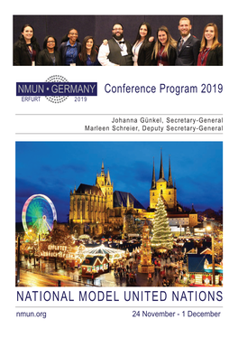 NMUN • GERMANY Conference Program 2019 ERFURT 2019