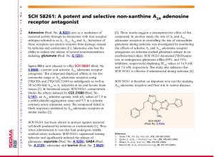 SCH 58261: a Potent and Selective Non-Xanthine A2A Adenosine Receptor Antagonist