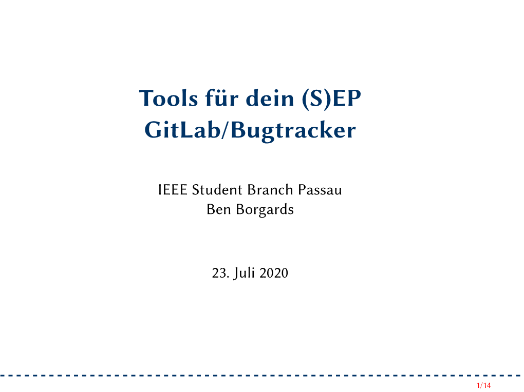 Tools Für Dein (S)EP Gitlab/Bugtracker