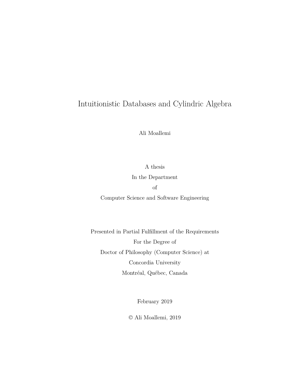 Intuitionistic Databases and Cylindric Algebra