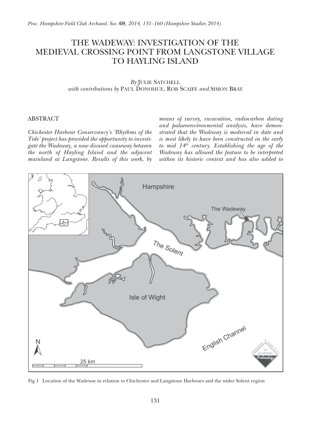 The Wadeway: Investigation of the Medieval Crossing Point from Langstone Village to Hayling Island