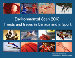 Environmental Scan 2010: Trends and Issues in Canadian Sport