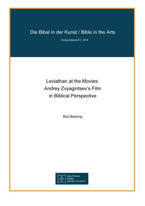 Die Bibel in Der Kunst / Bible in the Arts Leviathan at the Movies