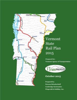 Vermont State Rail Plan 2015