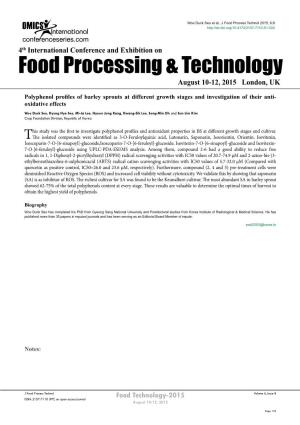 Food Processing & Technology