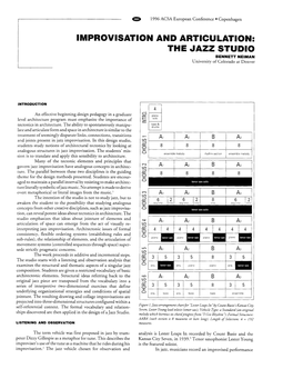 Improvisation and Articulation: the Jazz Studio