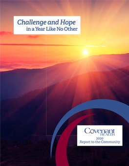 2020 Report to the Community: Challenge and Hope in a Year Like