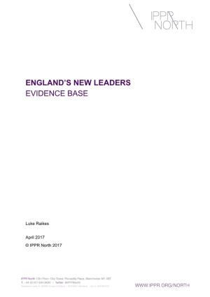 England's New Leaders Evidence Base