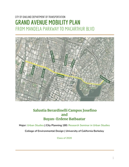 Grand Avenue Mobility Plan from Mandela Parkway to Macarthur Blvd