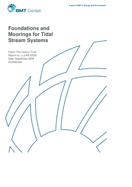 Foundations and Moorings for Tidal Stream Systems